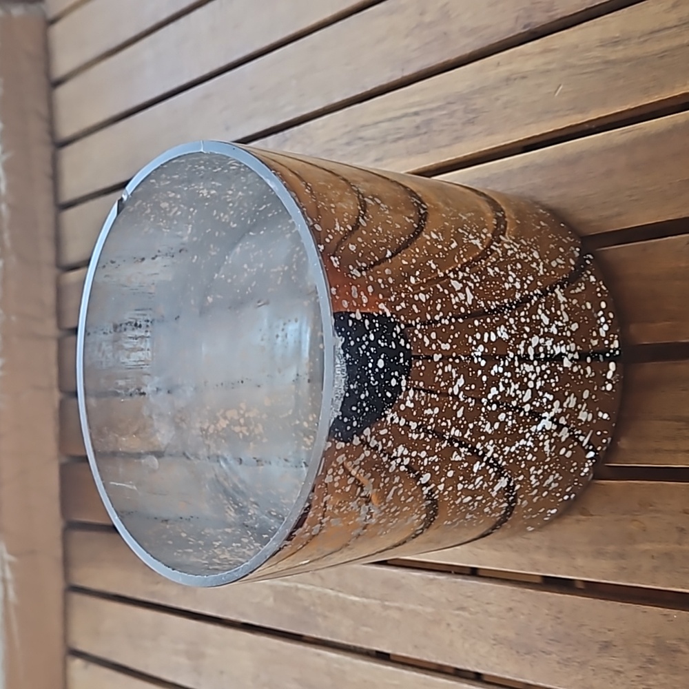 Glass Vase with Crackle Design